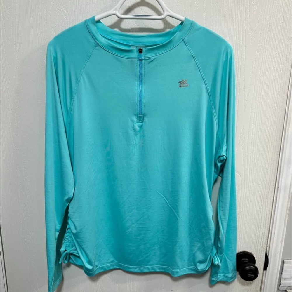 Women's Aqua Long Sleeve Top